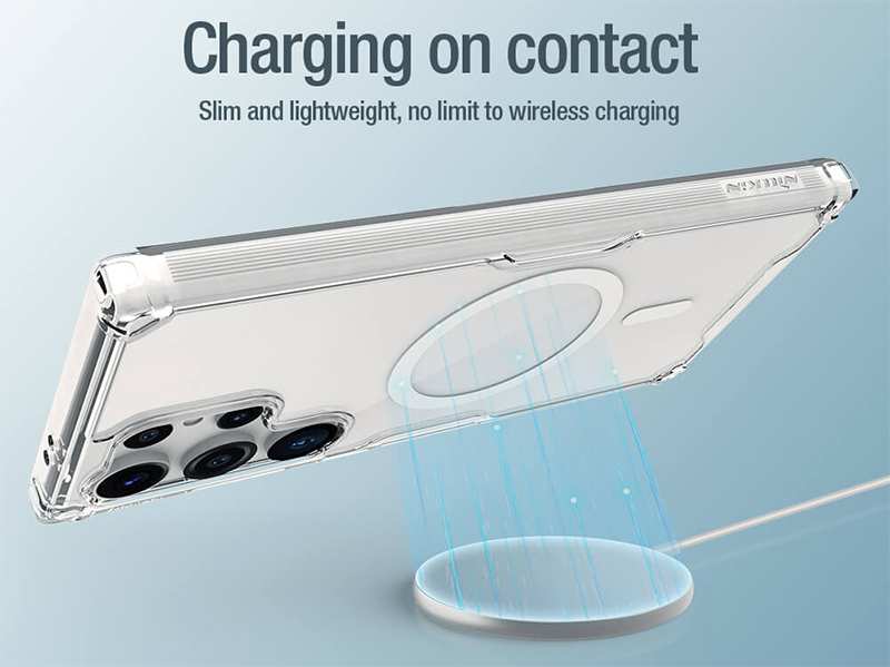 قاب محافظ مگنتی گلکسی اس 24 اولترا نیلکین Nillkin Nature TPU Pro Magnetic case Samsung Galaxy S24 Ultra