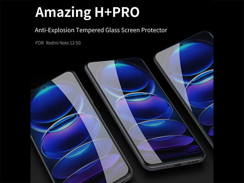 گلس شیائومی ردمی نوت 12 و پوکو ایکس 5  نیلکین Nillkin Amazing H+ Pro tempered glass screen protector Xiaomi Redmi Note 12 4G ,Note 12 5G  Poco X5