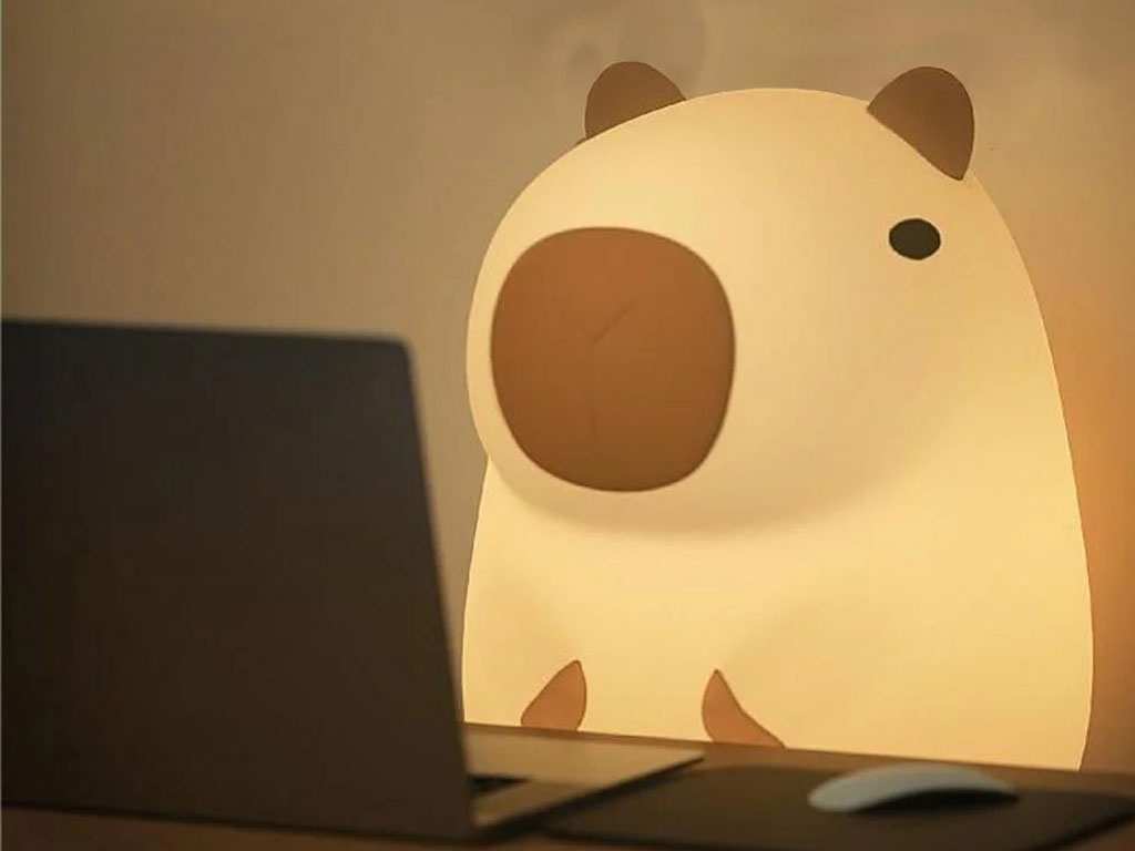 چراغ خواب رومیزی سیلیکونی شارژی New Capibara Silicone Night Light Sleeping DS-CPBR-01