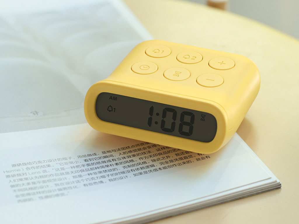 ساعت زنگ‌دار رومیزی چندکاره MUID small alarm clock multi-functional plastic bedroom H-C-05