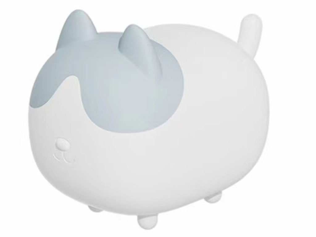 چراغ خواب فانتزی شارژی رومیزی Cute cat silicone pat lamp induction dimming M21