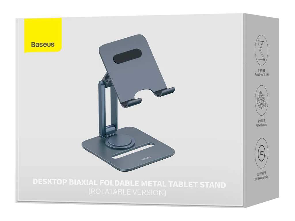 هولدر رومیزی تبلت 360 درجه بیسوس Baseus Desktop Biaxial Foldable Metal Tablet Stand Rotatable Version Space BS-HP006A B10431801811-00