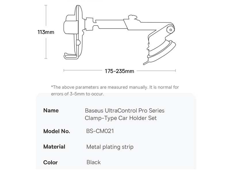 هولدر چند منظوره خودرو بیسوس Baseus UltraControl Pro Series Clamp Type Holder Car CM021