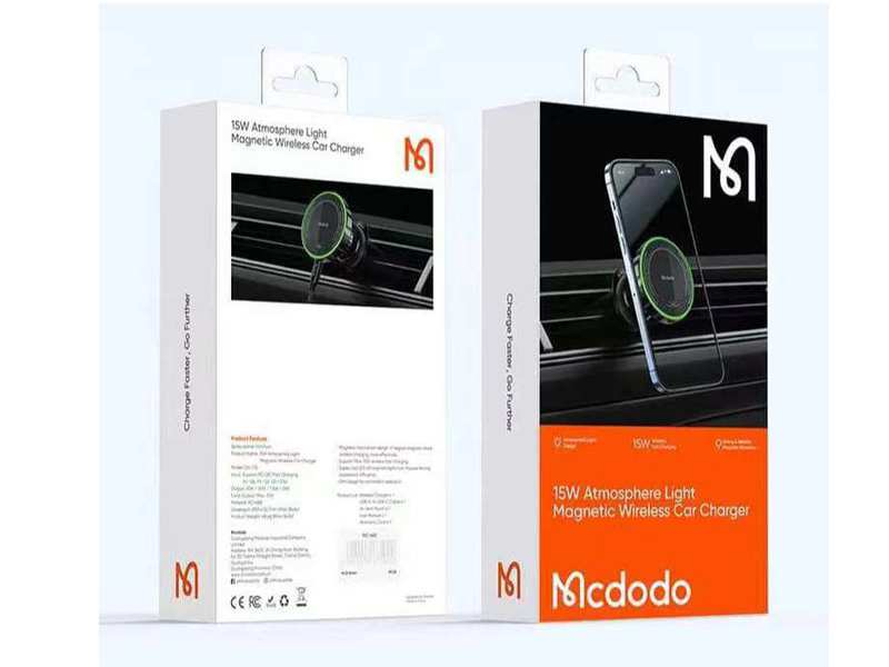 هولدر و شارژر وایرلس گوشی موبایل خودرو مک دودو Mcdodo Atmosphere Light Magnetic Car Charger CH-512