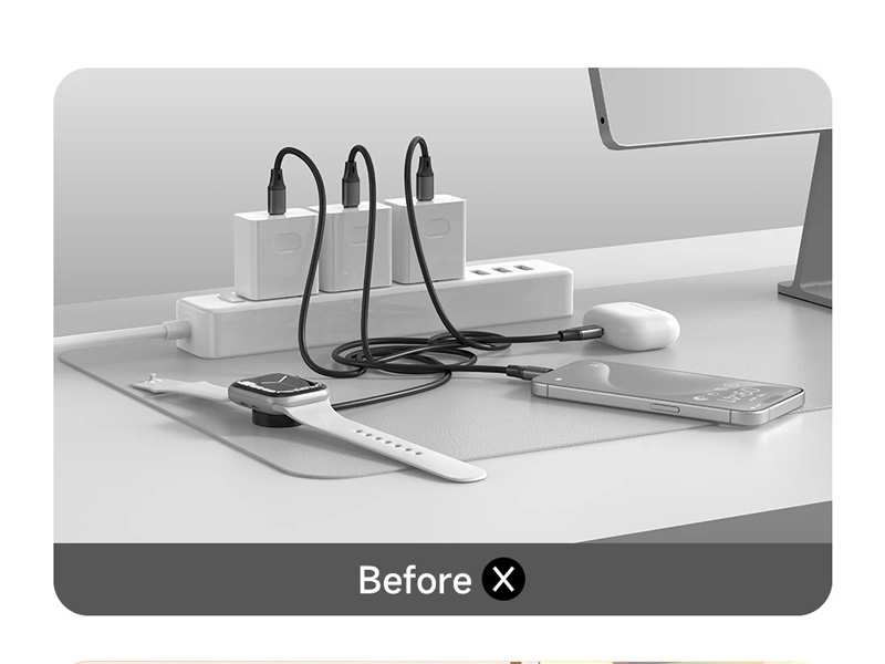 شارژر وایرلس رومیزی 3 کاره 15 وات مک دودو Mcdodo 15W Night Light Magnetic Wireless Charging Station CH-495