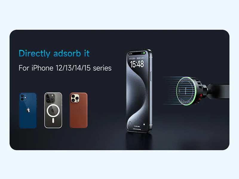 هولدر، شارژر وایرلس و فن خنک کننده گوشی آیفون و اندروید مک دودو Mcdodo Fast Cooling Magnetic Wireless Car Charger CH-511