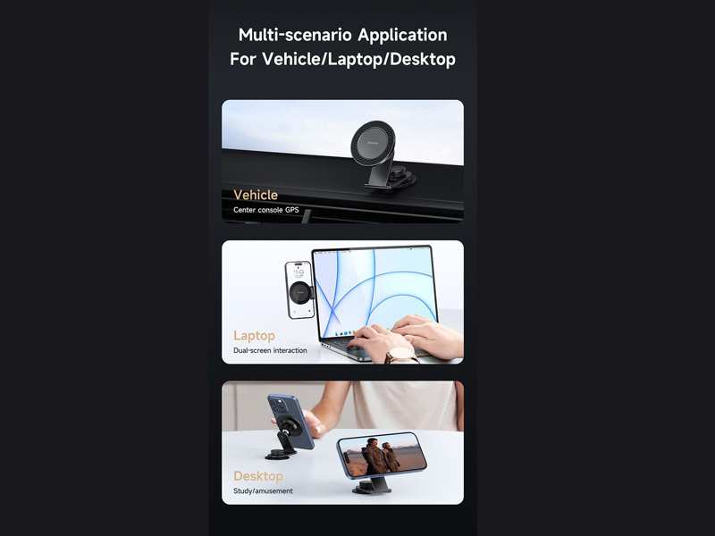 هولدر مگنتی گوشی موبایل تاشو داخل خودرو مک دودو  MCDODO CM-5060 Biotite Series Magnetic Car Mount