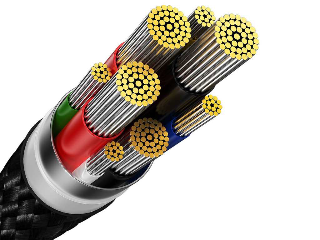 کابل سوپر فست شارژ دو سر تایپ سی 100 وات یک متری بیسوس Baseus Glimmer Type-C To Type-C Fast Charging Data Cable CADH000701
