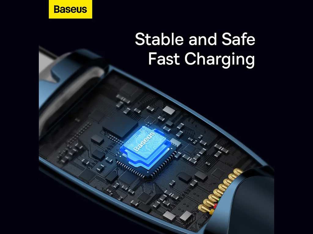 کابل سوپر فست شارژ دو سر تایپ سی 100 وات یک متری بیسوس Baseus Glimmer Type-C To Type-C Fast Charging Data Cable CADH000701