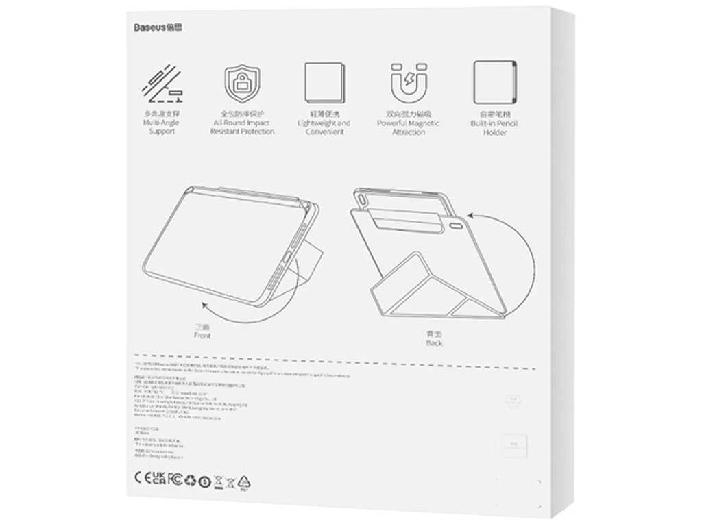 کاور مگنتی آیپد 10 اینچ 2022 همراه با جای قلم بیسوس Baseus Minimalist Series Magnetic Case Ipad 10 2022 ARJS040301