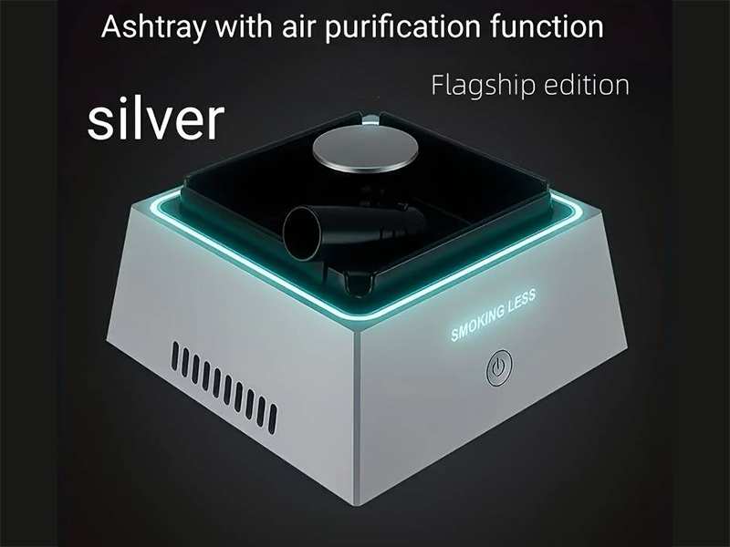 زیرسیگاری تصفیه هوا بدون دود بدون نور ال‌ای‌دی چند منظوره Smokeless 2 in 1 Air Purifier Ashtray Air Purifier Ashtrays with LED Light