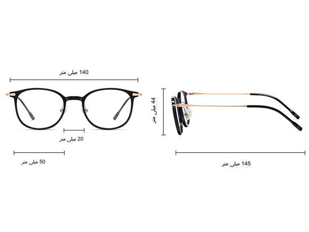 فریم عینک تیتانیومی ضد نور آبی کارن بازار karen bazaar B2707 New beta titanium anti-blue light optical glasses