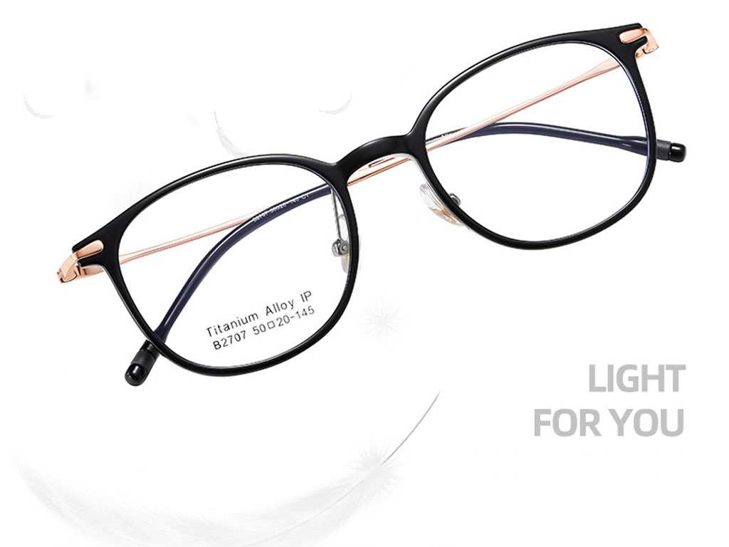 فریم عینک تیتانیومی ضد نور آبی کارن بازار karen bazaar B2707 New beta titanium anti-blue light optical glasses