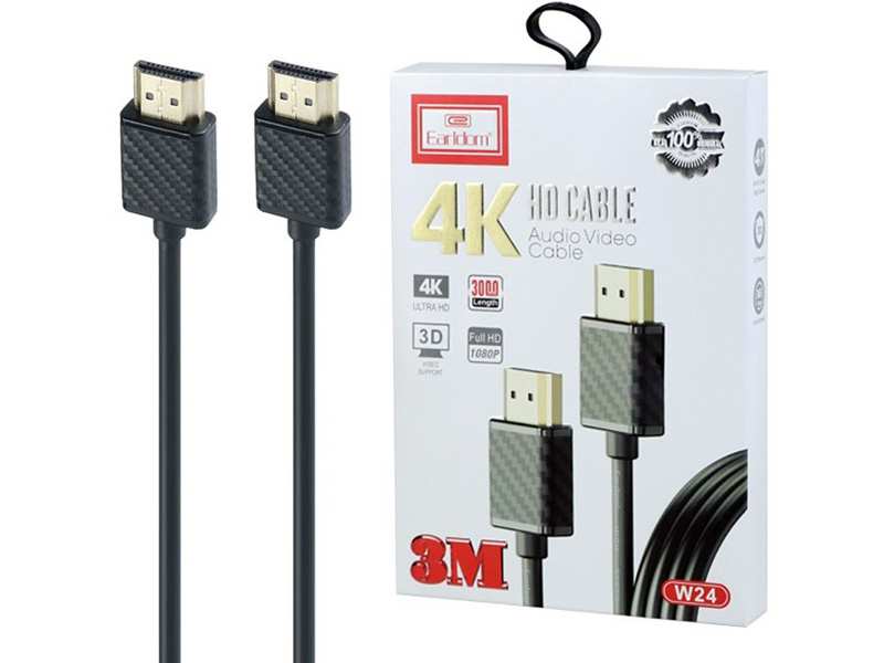 کابل دو سر اچ دی ام آی 3 متری ارلدام Earldom ET-W24 HDMI cable 3m