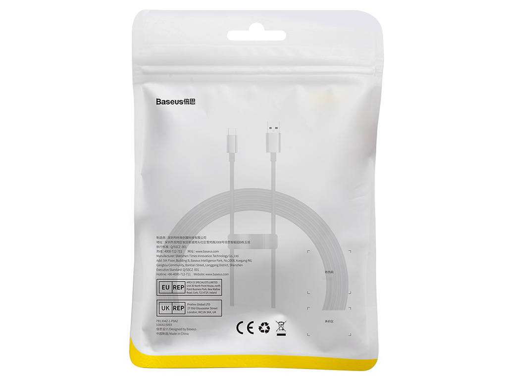کابل سوپر فست شارژ یو اس بی به تایپ سی 100 وات 2 متر بیسوس Baseus Superior Series Fast Charging Data Cable USB to Type-C 100W P10320102114-02