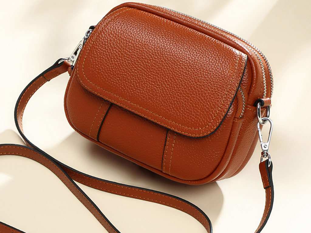 کیف دوشی زنانه و دخترانه چرمی Genuine Leather Women's Versatile Crossbody Shoulder Bag 8994