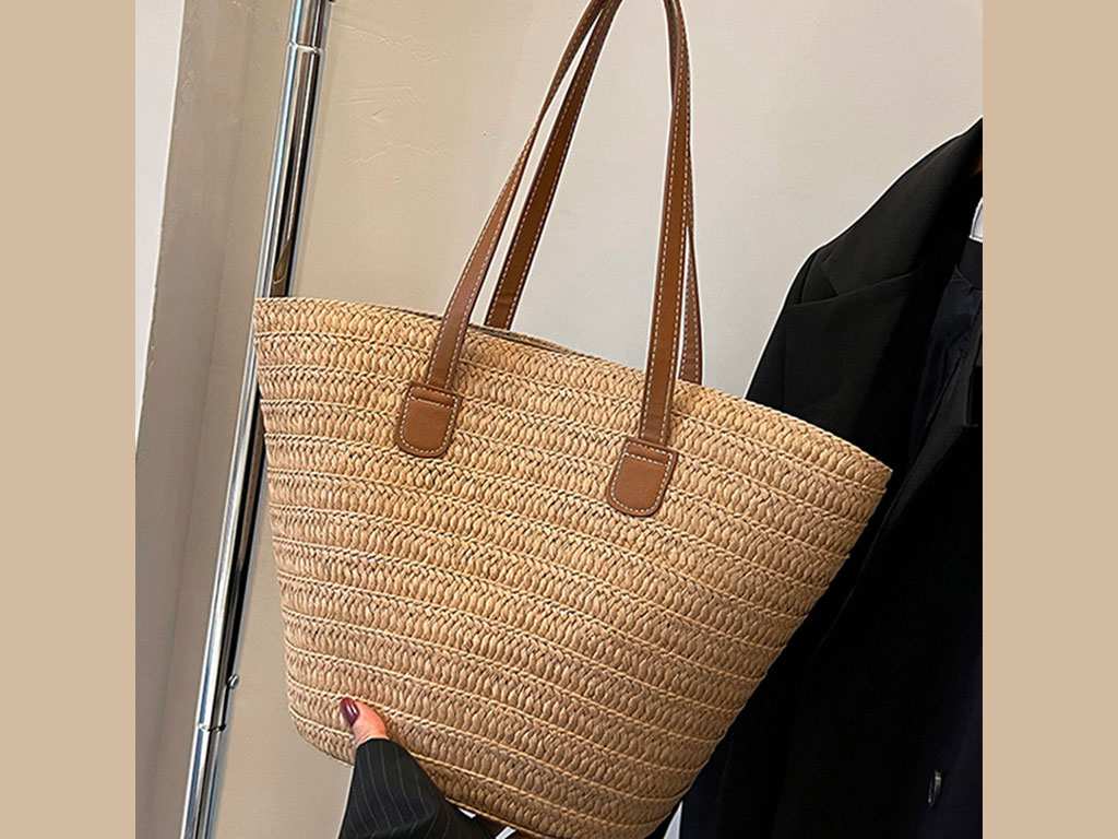 کیف دوشی زنانه حصیری IOS/Aiguoshi New Tote Women's Bags Straw 6787