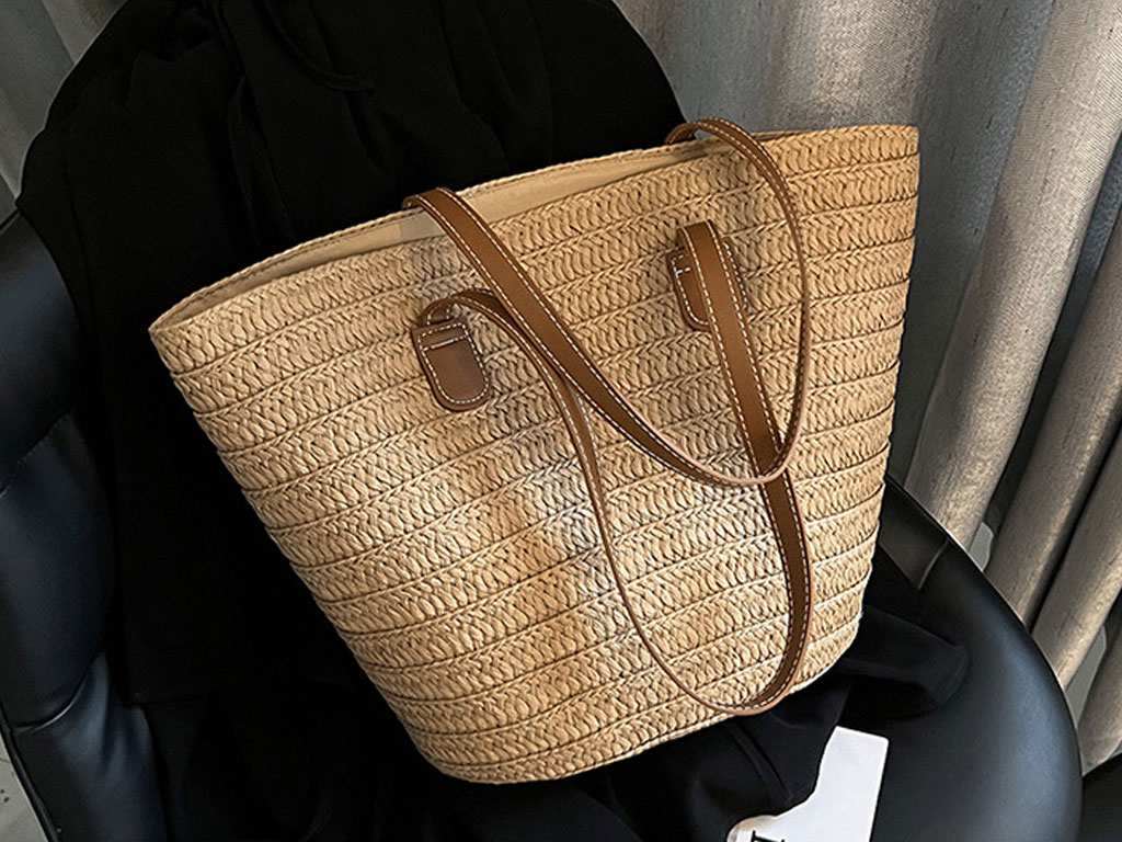 کیف دوشی زنانه حصیری IOS/Aiguoshi New Tote Women's Bags Straw 6787