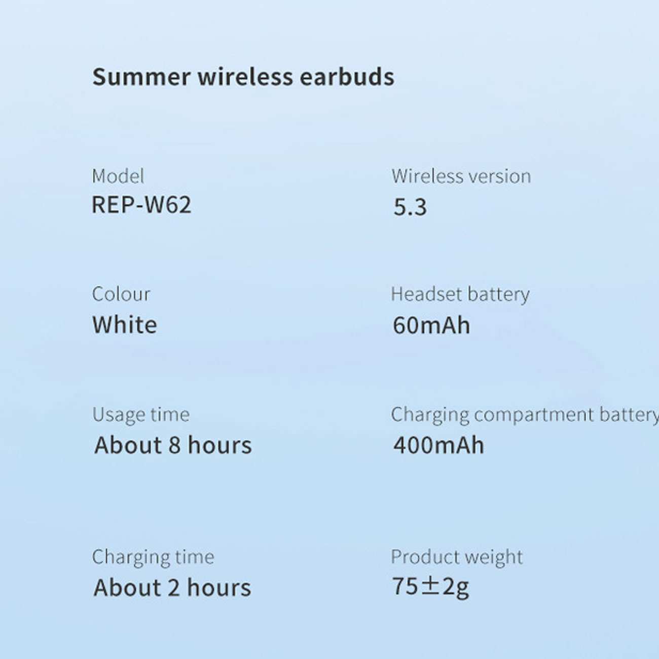 هندزفری بلوتوثی 5.3 رسی REP-W62