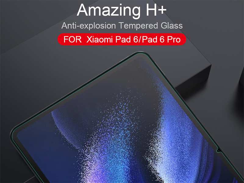 گلس شیشه ای تبلت شیائومی پد 6 و پد 6 پرو نیلکین Nillkin Xiaomi Pad 6/Pad 6 Pro H+ Anti-explosion Tempered Glass