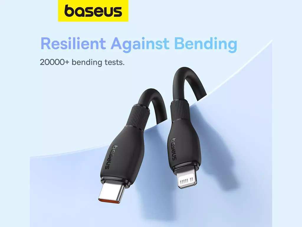 کابل شارژ سریع تایپ سی به لایتنینگ 20 وات 1.2 متری بیسوس P10355701511-00