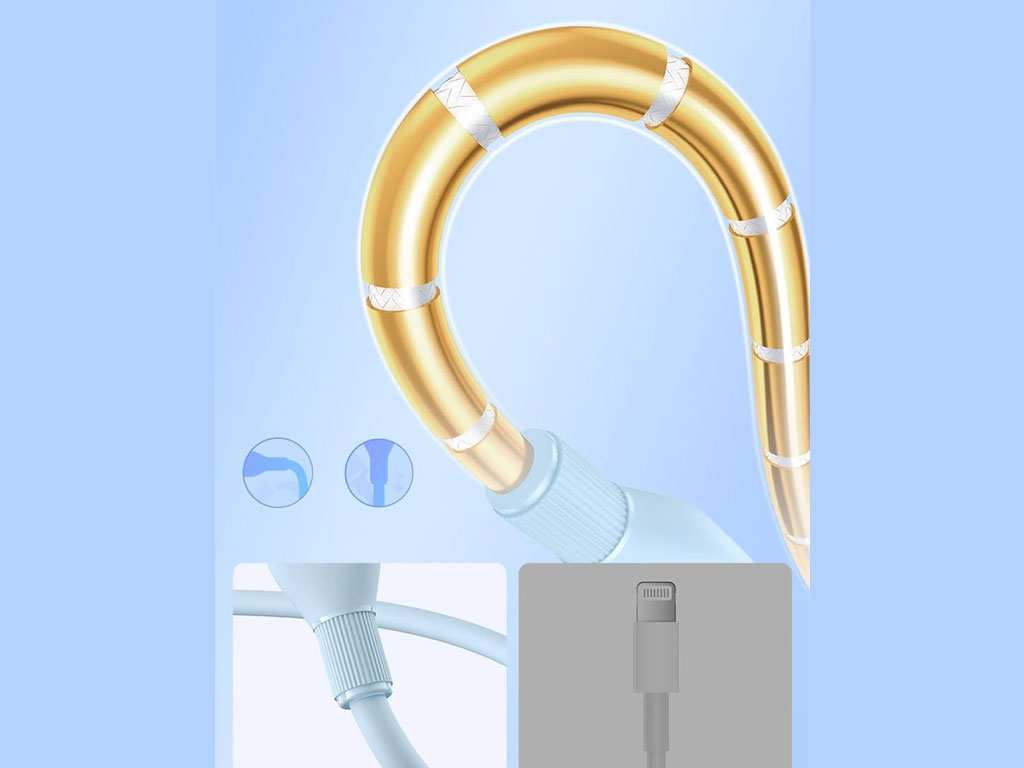 کابل شارژ سریع تایپ سی به لایتنینگ 20 وات 1.2 متری بیسوس P10355701511-00