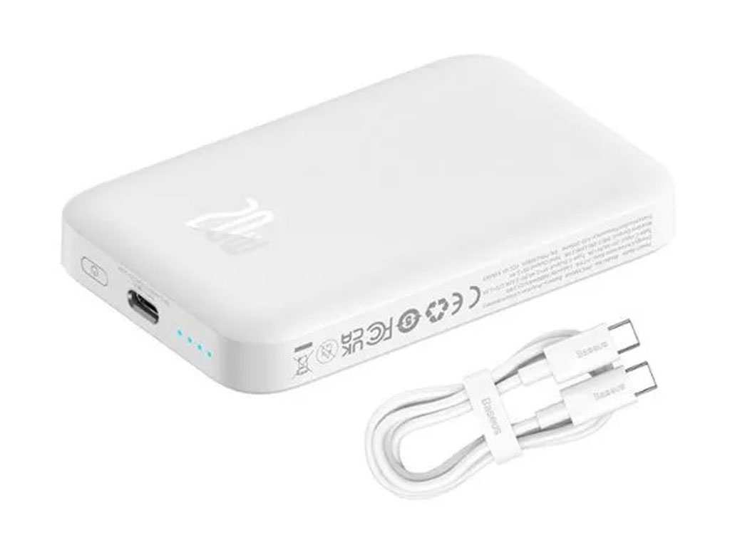 پاوربانک مغناطیسی فست شارژ 20 وات 6000 میلی آمپرساعت بیسوس PPCX