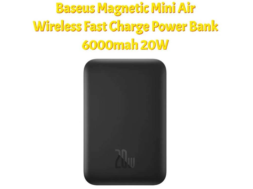 پاوربانک مغناطیسی فست شارژ 20 وات 6000 میلی آمپرساعت بیسوس PPCX