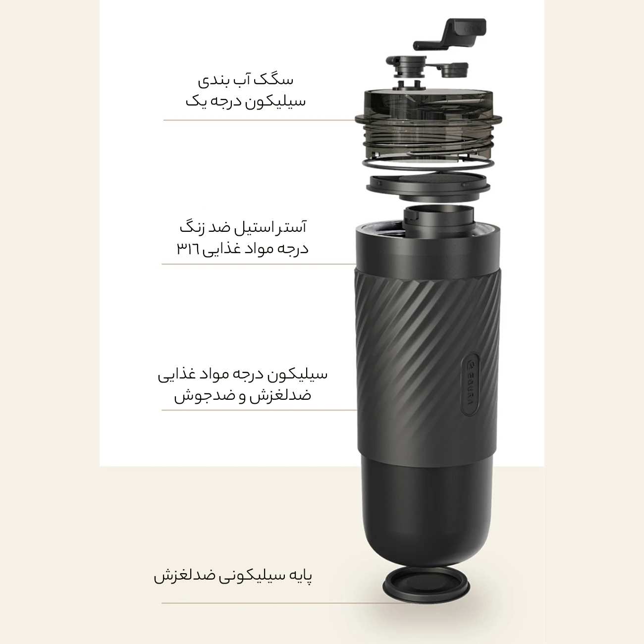 بطری آب 520 میلیلیتری E-003-03