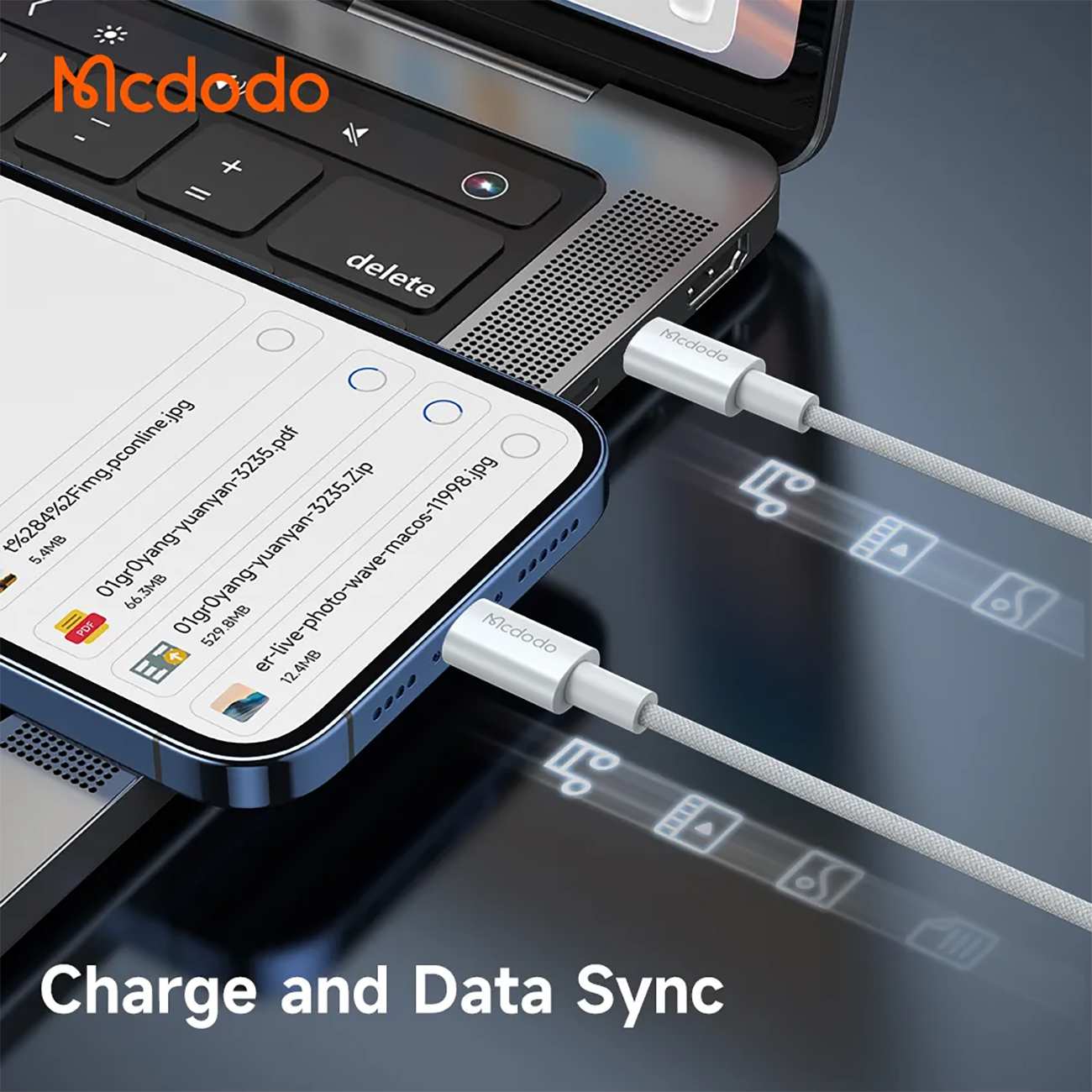 کابل دو سر تایپ سی 60 وات 1.2 متر مک دودو CA-277