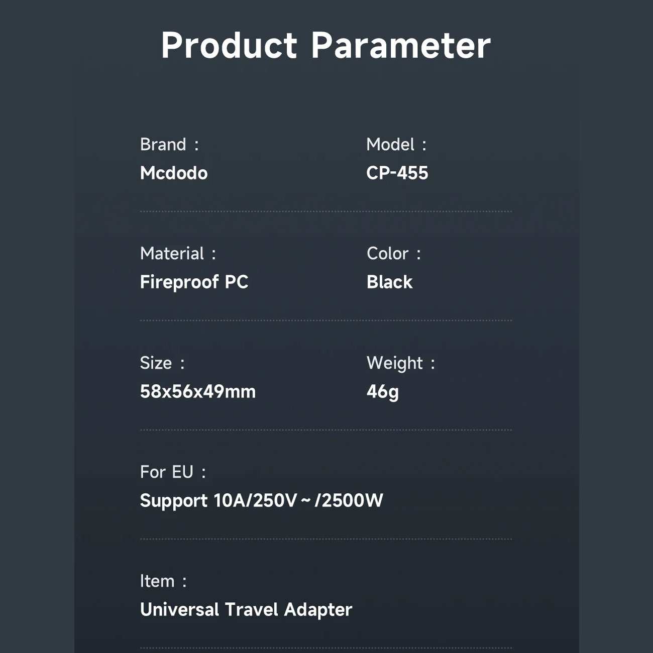 تبدیل برق 2500 وات مک دودو CP-455