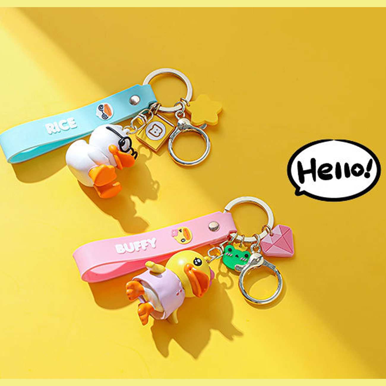 جاکلیدی و آویز کیف فانتزی طرح اردک بای مائو D