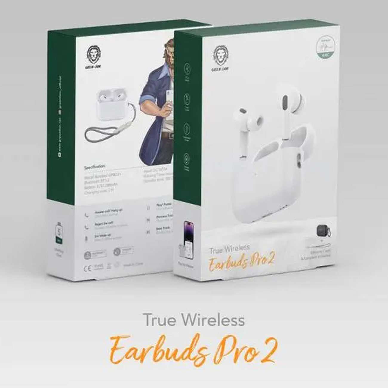 هندزفری بلوتوثی 5.2 گرین GNTWSPRO2WH
