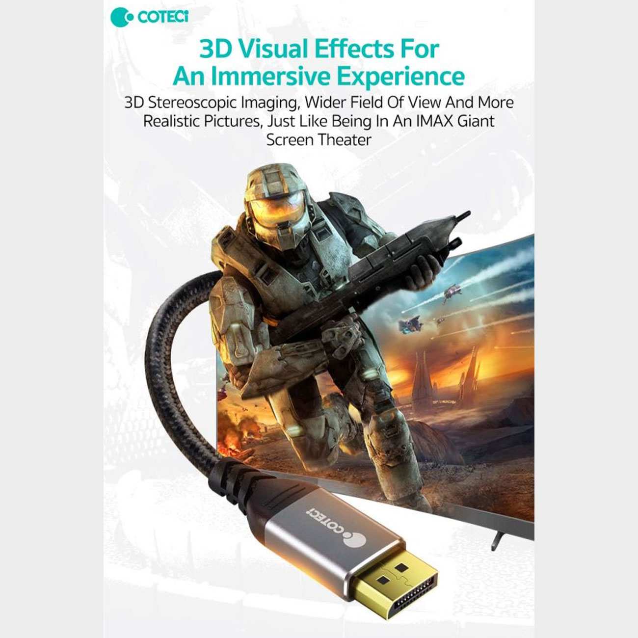 کابل دیسپلی به اچ دی ام آی یک متری کوتسی 87406