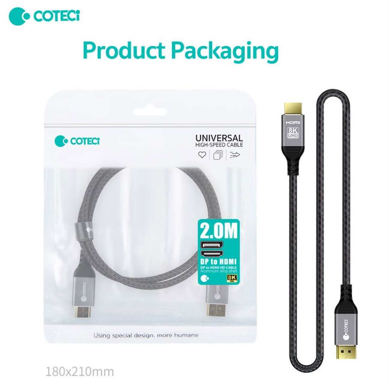 کابل دیسپلی به اچ دی ام آی یک متری کوتسی 87406