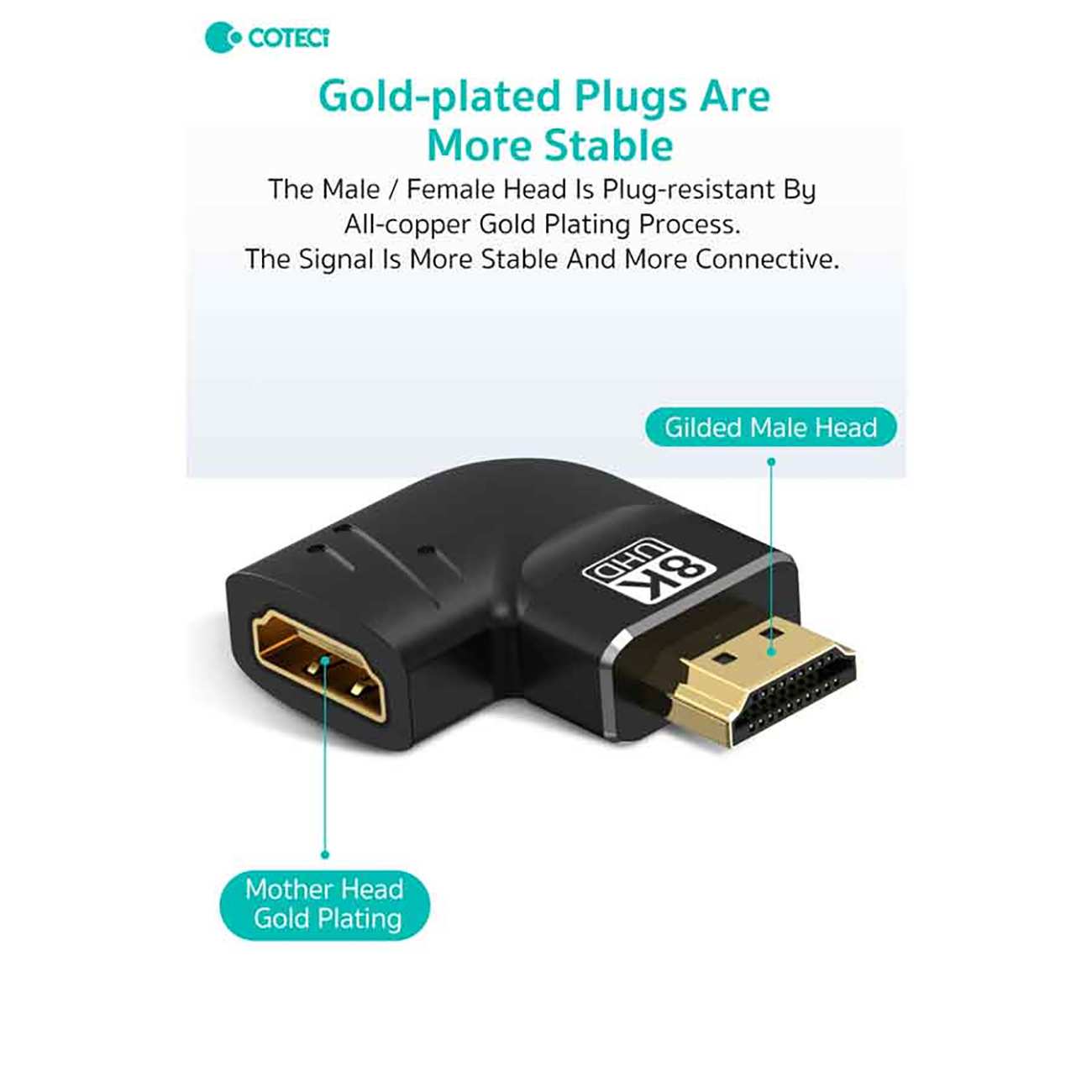 مبدل اچ دی ام آی به اچ دی ام آی کوتسی ( خمیدگی 90 درجه) 87605