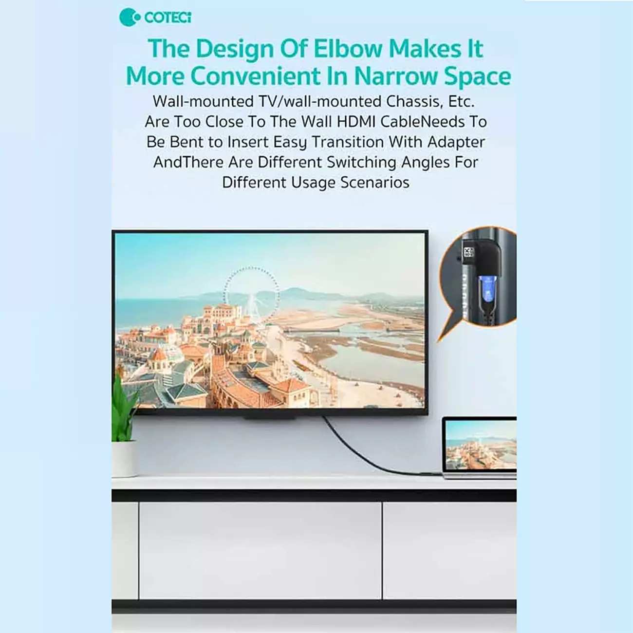 مبدل اچ دی ام آی به اچ دی ام آی کوتسی ( خمیدگی 270 درجه) 87606