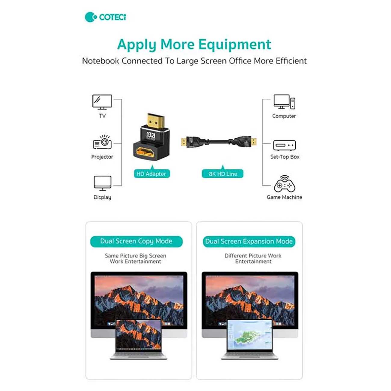 مبدل اچ دی ام آی به اچ دی ام آی کوتسی ( خمیدگی 90 درجه) 87604