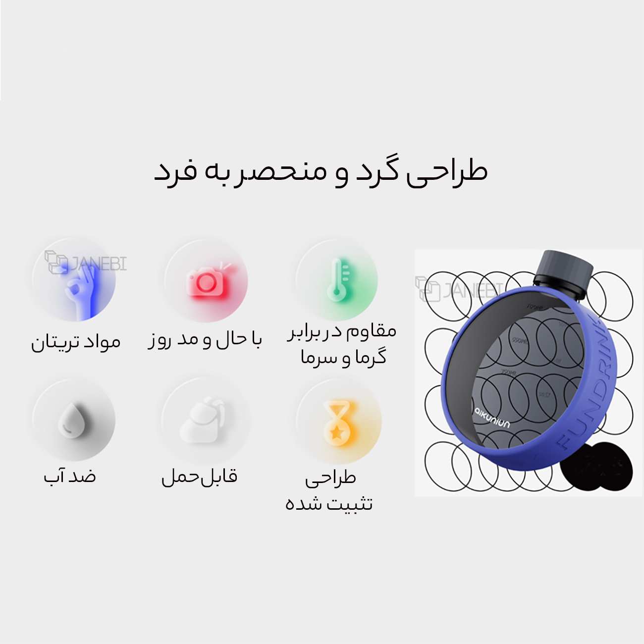 بطری آب 700 میلی‌لیتر توتو KT01