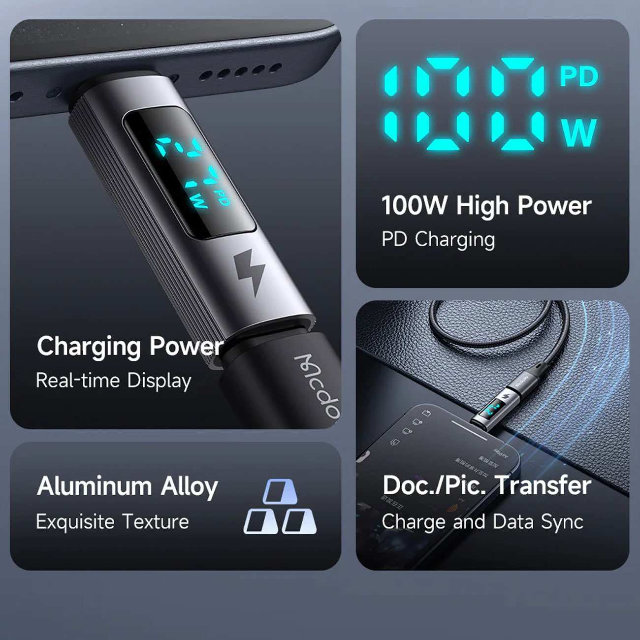 مبدل تایپ سی به تایپ سی 100 وات مک دودو OT-609