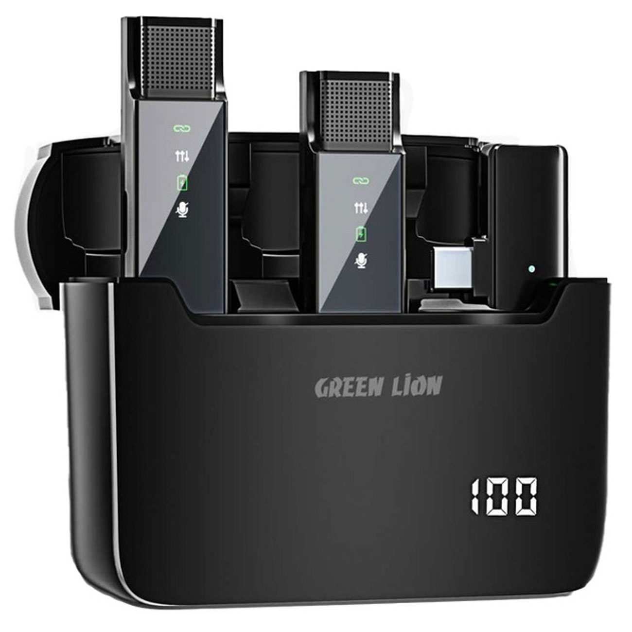 میکروفون بی سیم یقه ای تایپ سی گرین GN2IN1DDMTCBK