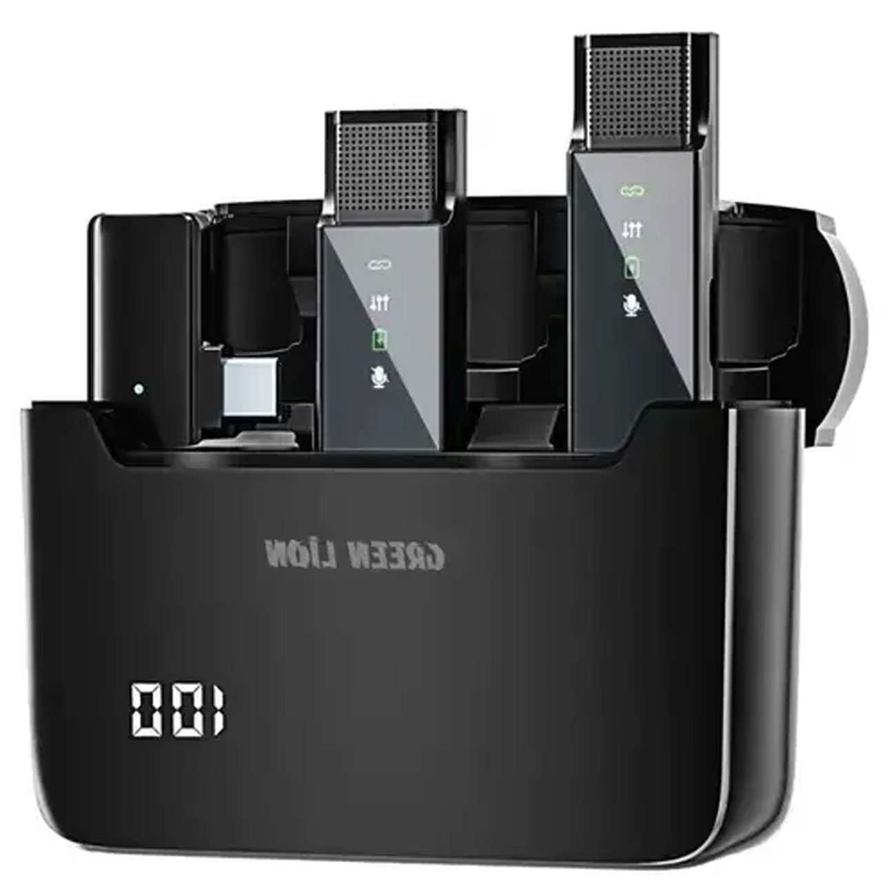 میکروفون بی سیم یقه ای تایپ سی گرین GN2IN1DDMTCBK