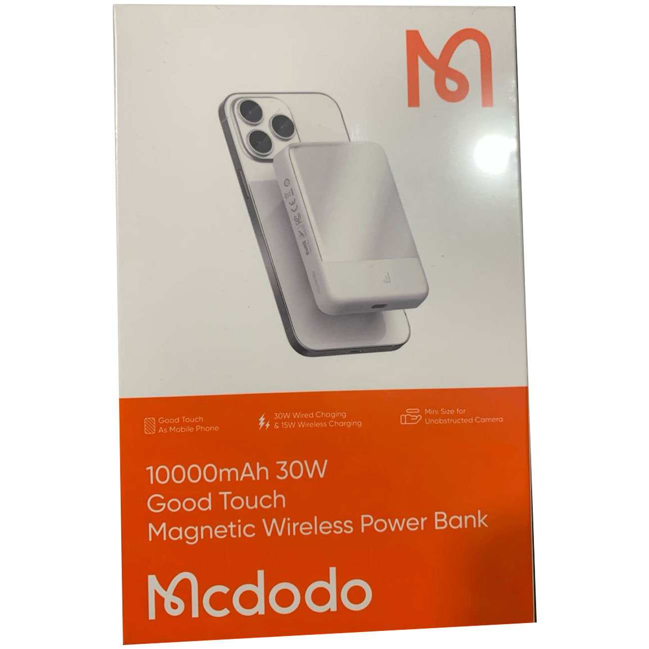 پاوربانک وایرلس آیفون فست شارژ 30 وات 10000 مک دودو MC-593