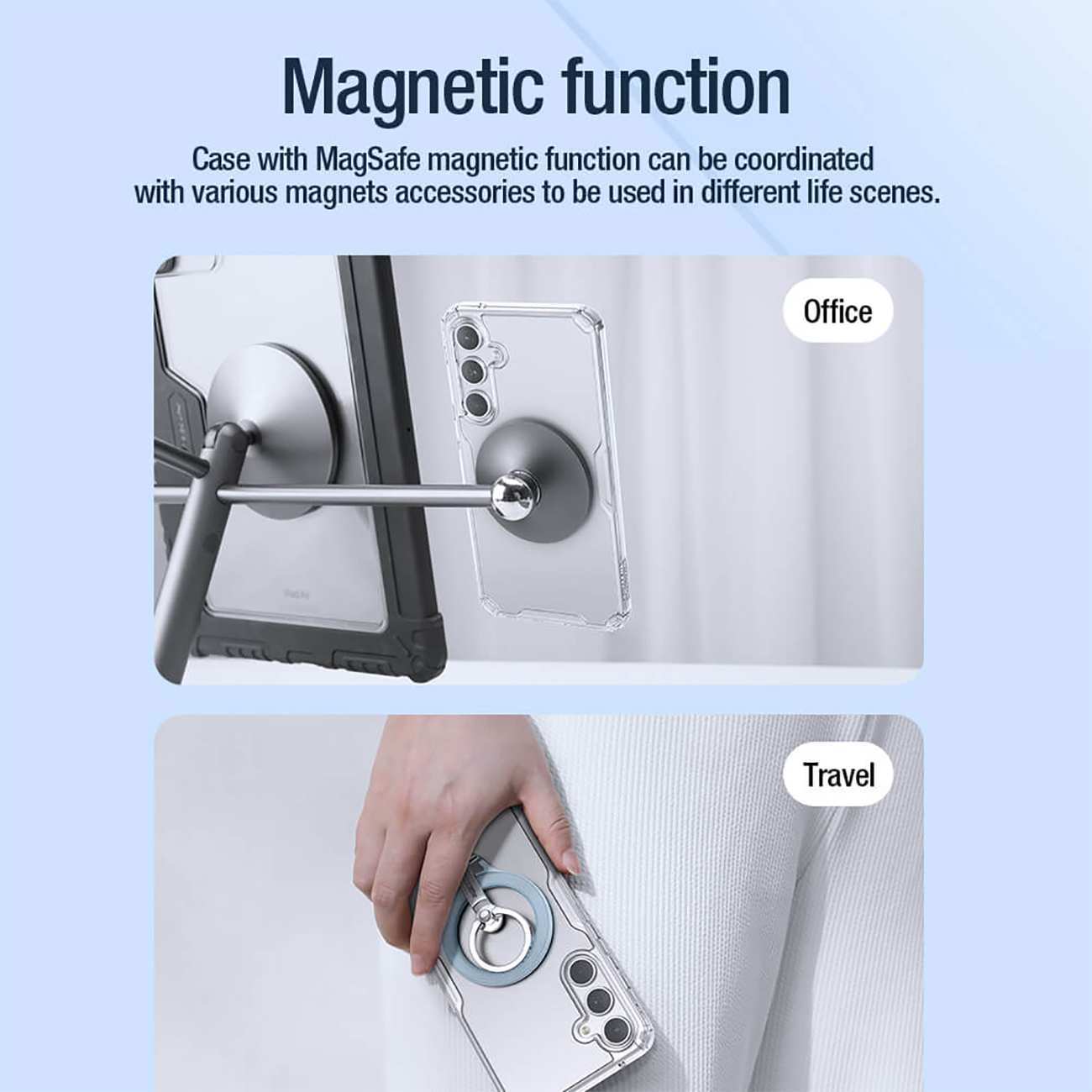 قاب ژله ای مگنتی سامسونگ گلکسی آ 55 نیلکین Nature TPU Pro Magnetic Case