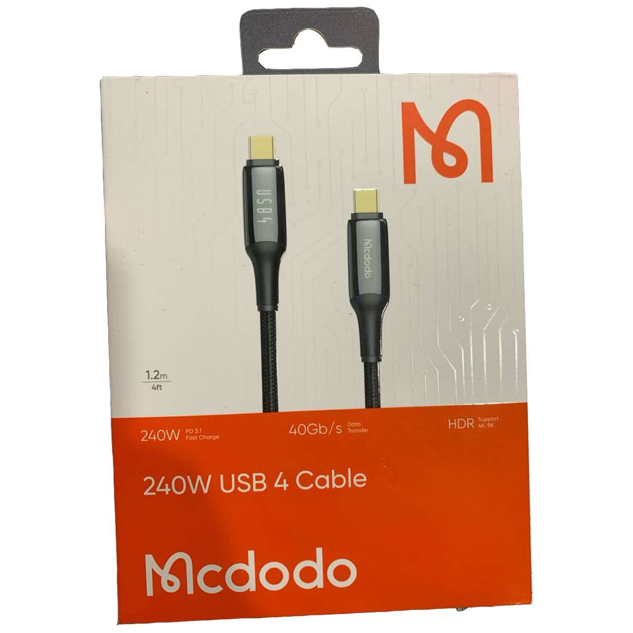 کابل شارژ سریع تایپ سی به تایپ سی 5 آمپر 1.2 متری مک دودو CA-299