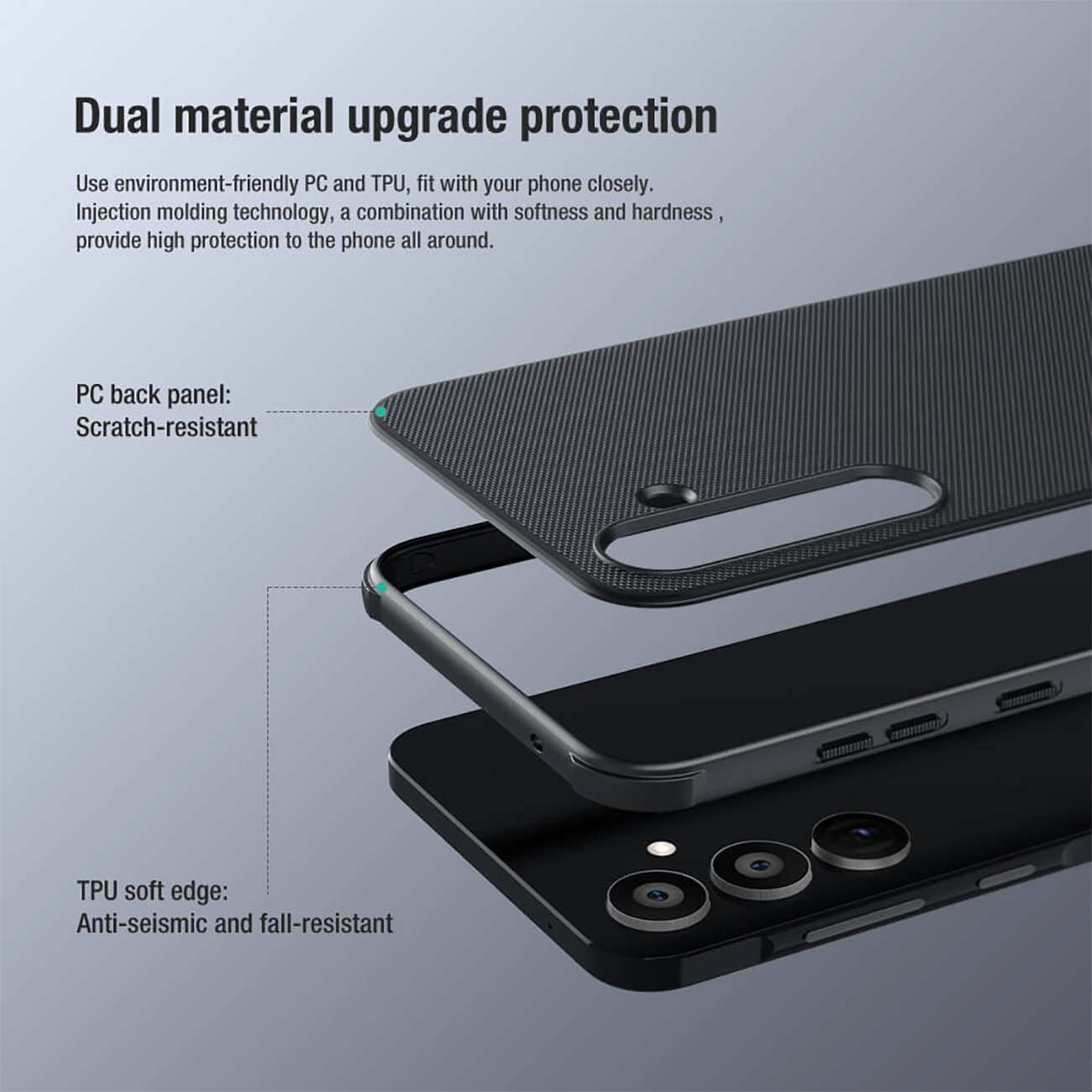 قاب محافظ سامسونگ گلکسی آ 55 نیلکین Super Frosted Shield Pro