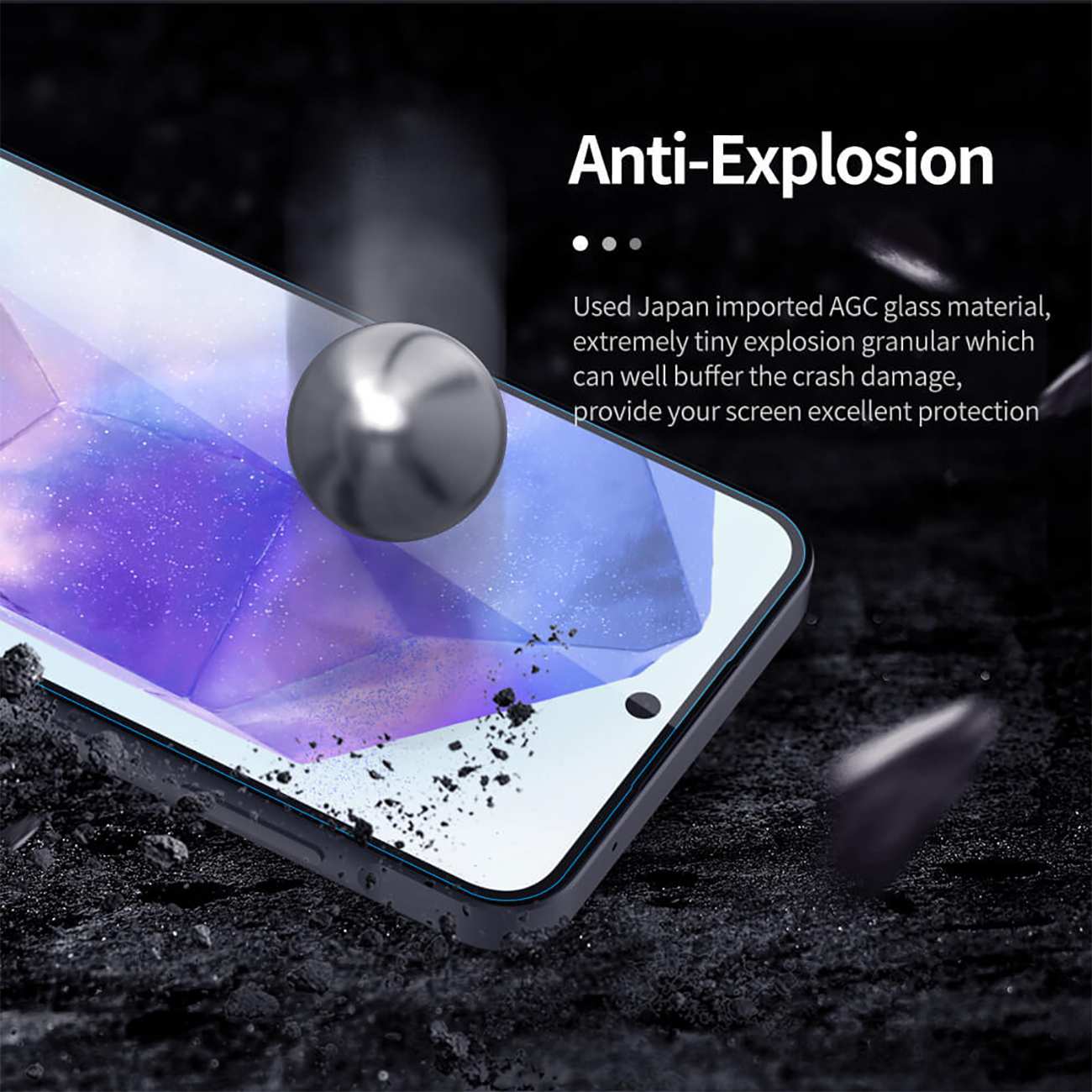 گلس گوشی گلکسی آ55 سامسونگ نیلکین Amazing H+ Pro