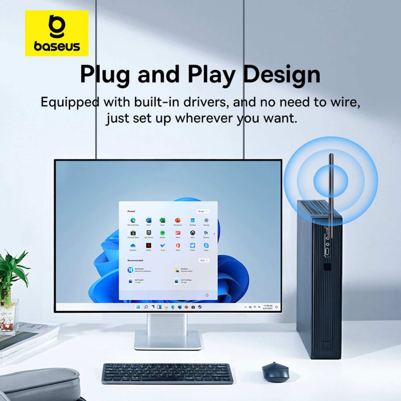 دانگل وای فای 150 مگابیت بر ثانیه بیسوس B01317600111-00 BS-OH171