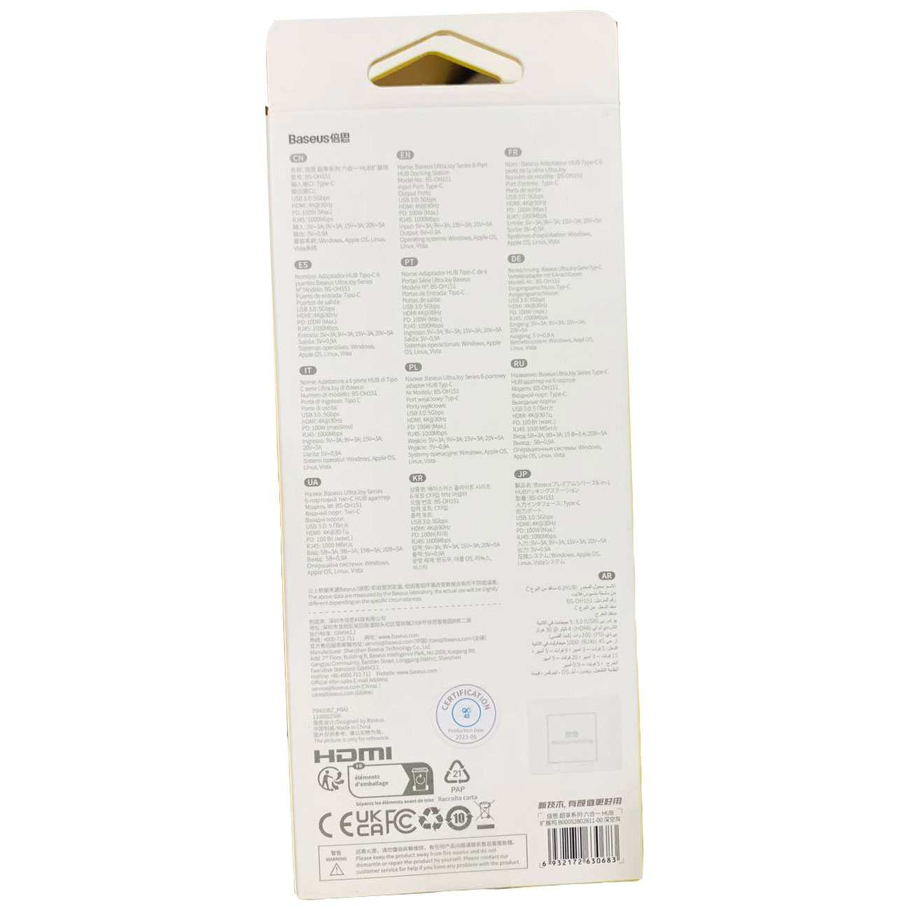 هاب تایپ سی 6 پورت بیسوس B00052802811-00 BS-OH151