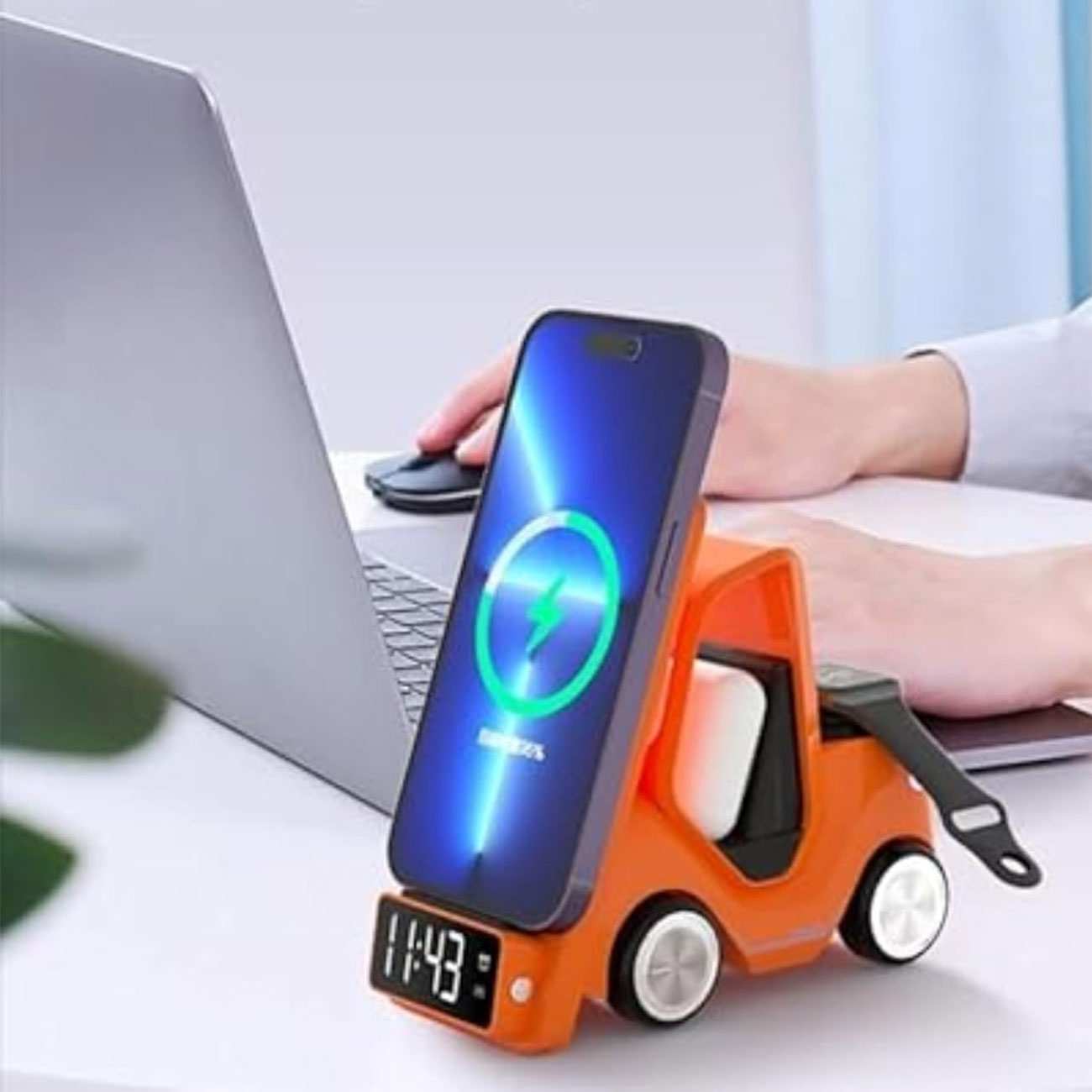 شارژر وایرلس رومیزی 18 وات چند کاره T20